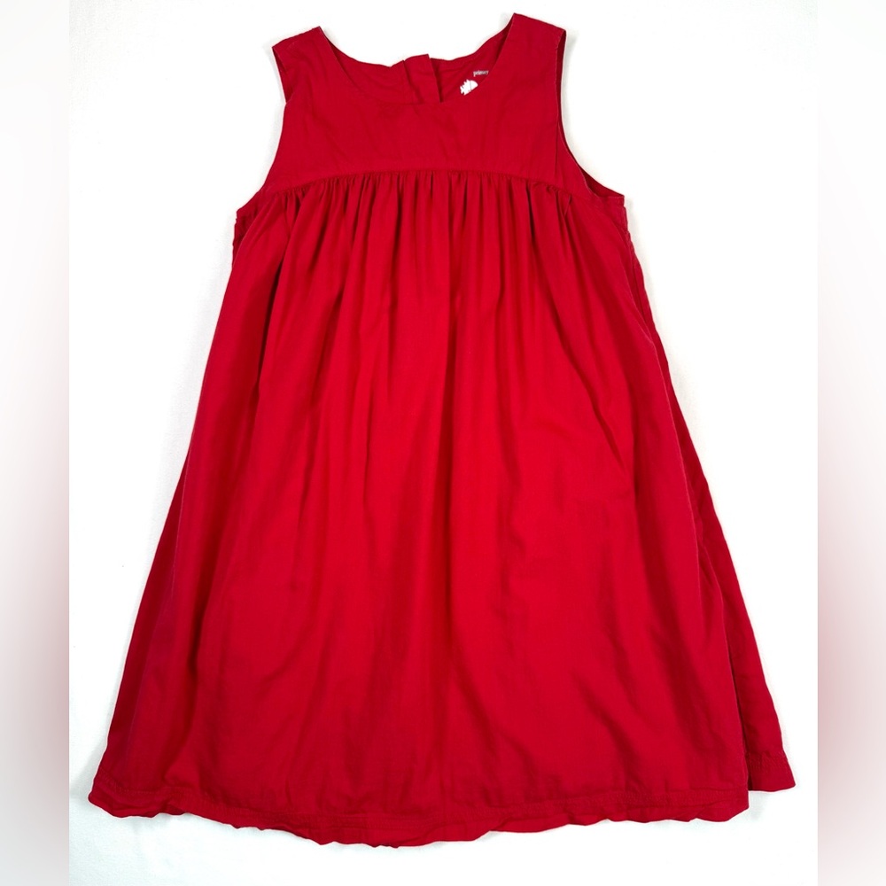PRIMARY Girls Sleeveless Swing Dress 6/7 Red Preppy Classic Schoolcore‎ Kidcore